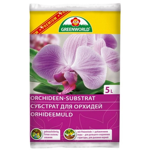 Orhideemuld Premium Greenworld 5 l